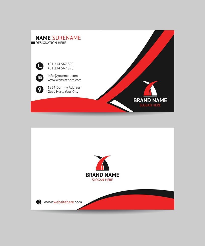 Unique Abstract Business Card Design in Illustrator vector