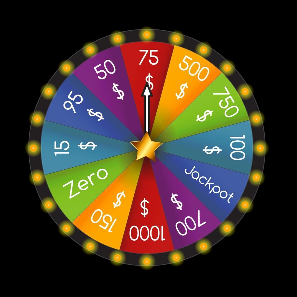 Colorful Casino Wheel vector