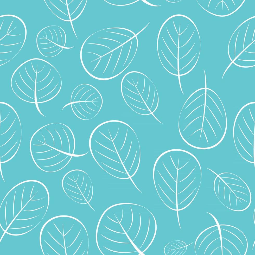 Autumn Leaves Seamless Pattern Background Vector Illustration