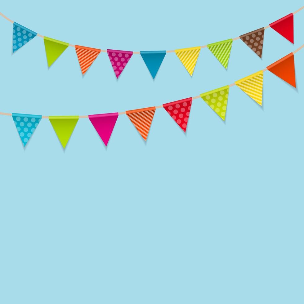 Party Background with Flags Vector Illustration