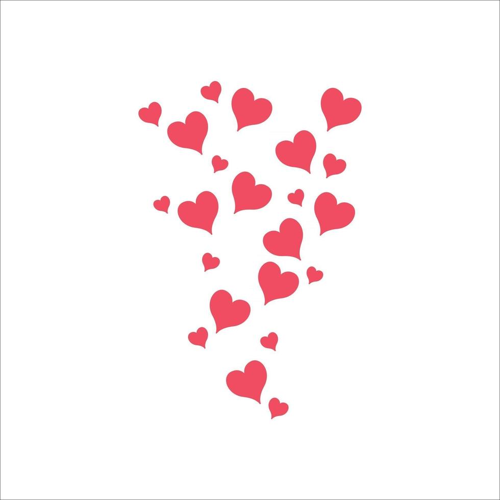 Heart symbol vector on white background