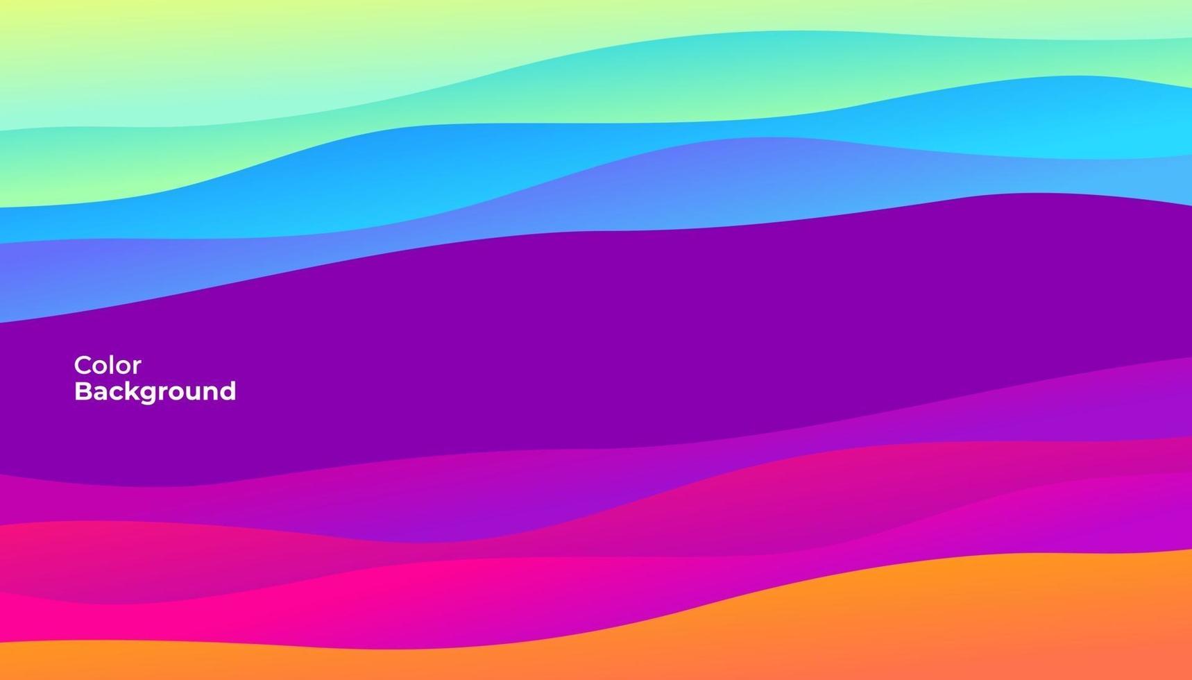 Colorful abstract curve banner. Trend gradient. Fluid shapes composition. vector