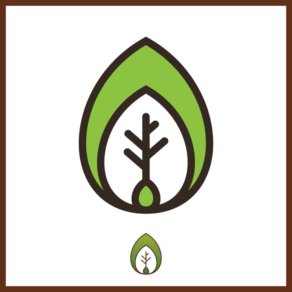 Sprout eco logo, green leaf seedling, growing plant Abstract design concept for eco technology theme. Ecology icon vector