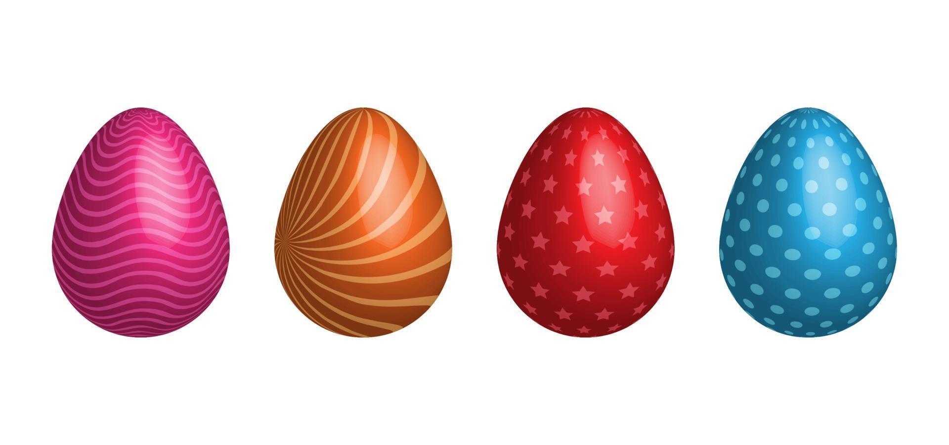 3D realistic Easter egg vector