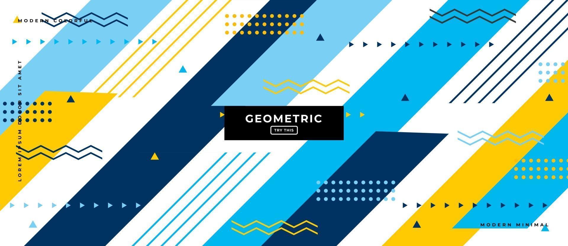 formas geométricas de colores en fondo blanco. vector