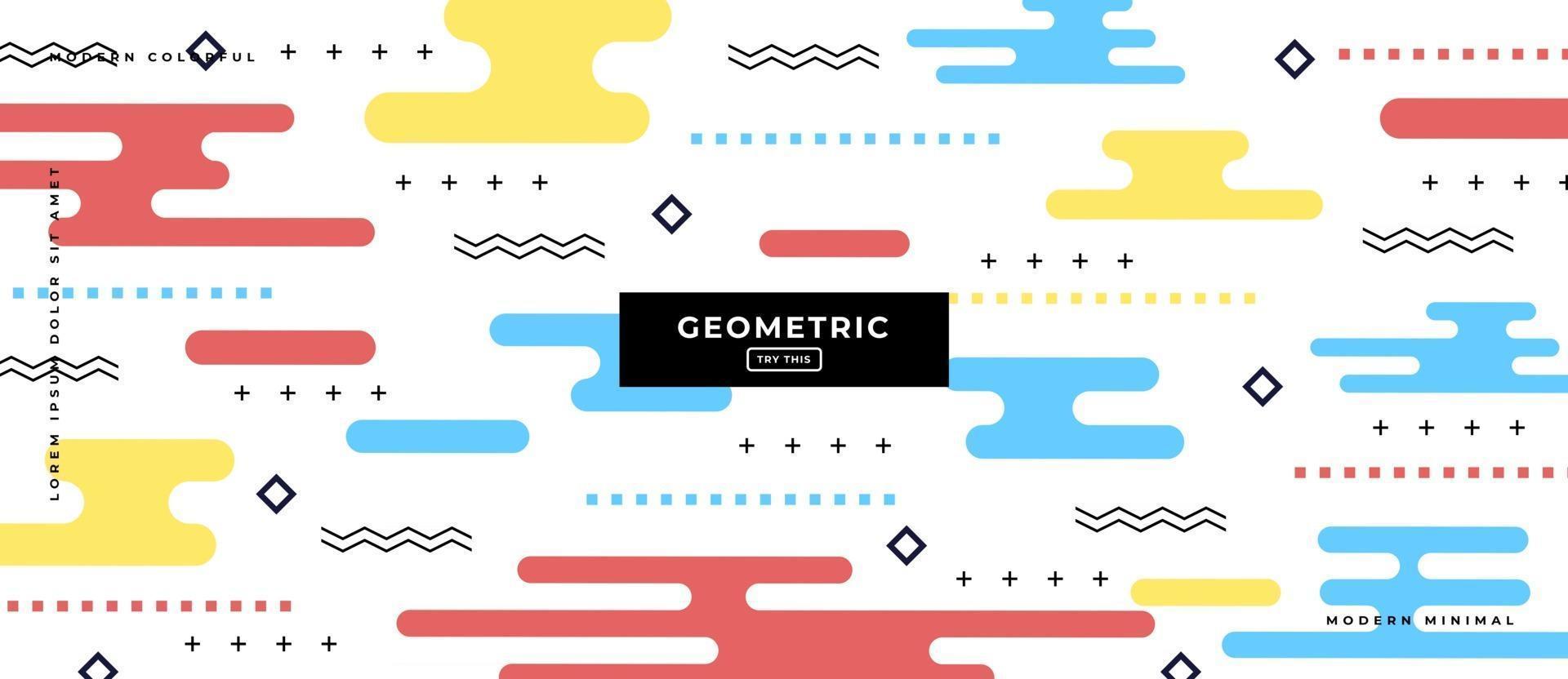 Fondo geométrico de estilo memphis. vector