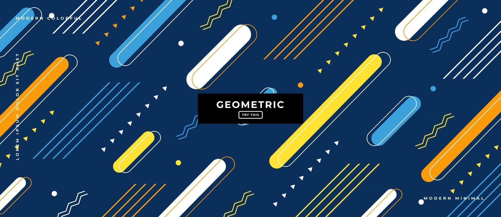 Geometric Parallel Lines Shape in Blue Background. vector
