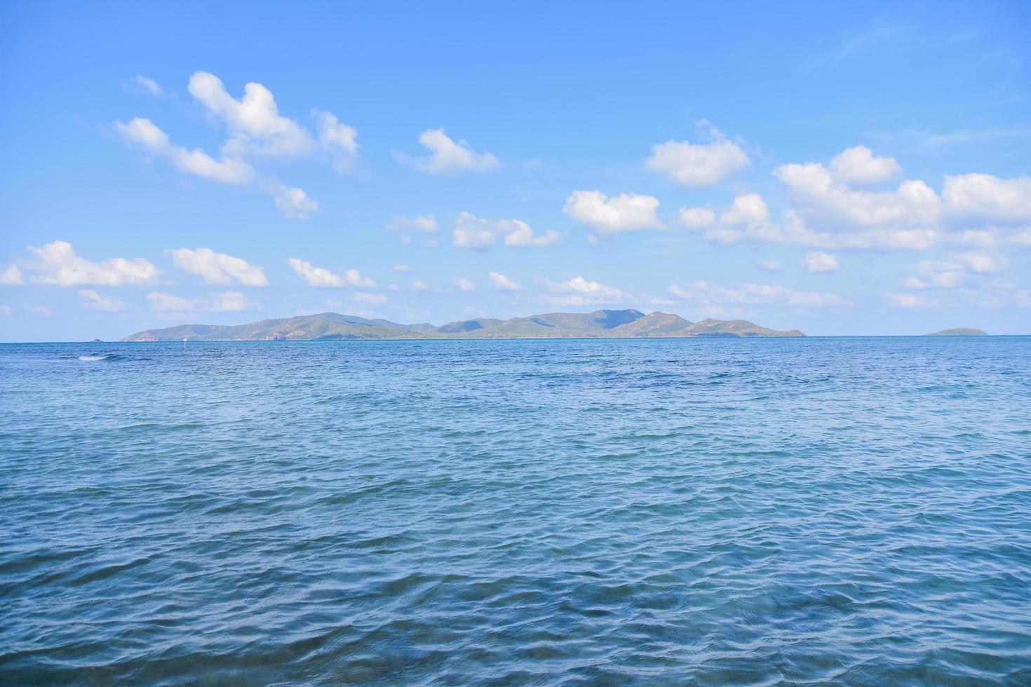 Sea view blue sky background photo