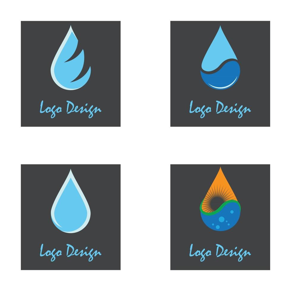 Water drop Logo Template vector illustration design