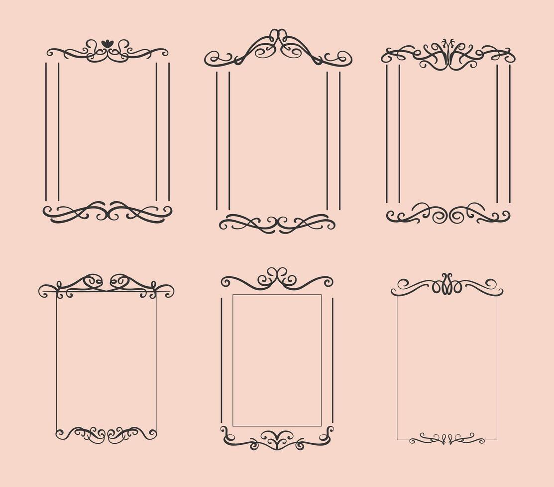 Set of elegant design elements for decorative vector illustration