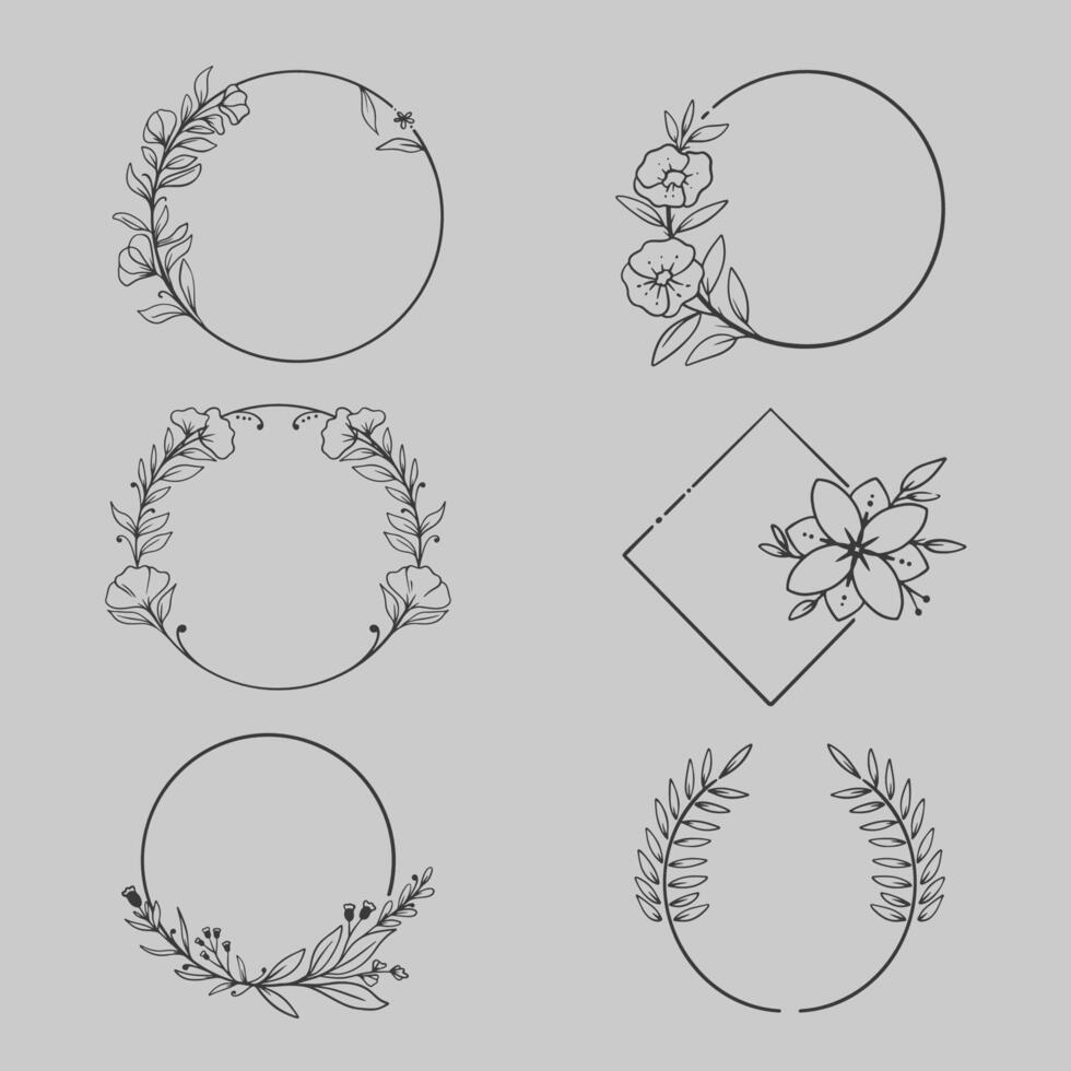 conjunto de elementos de diseño elegante para ilustración vectorial decorativa vector