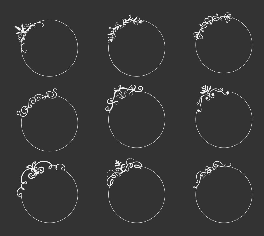 Set of elegant design elements for decorative vector illustration