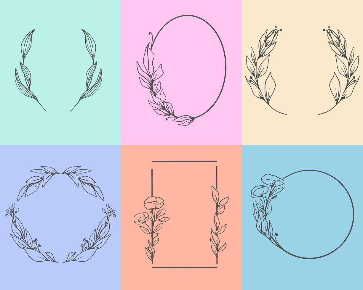 Set of elegant design elements for decorative vector illustration