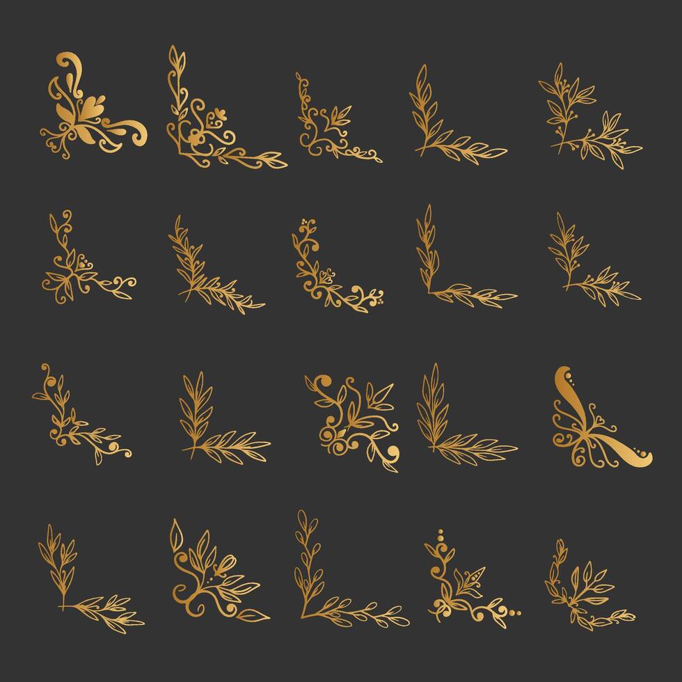 Set of elegant design elements for decorative vector illustration