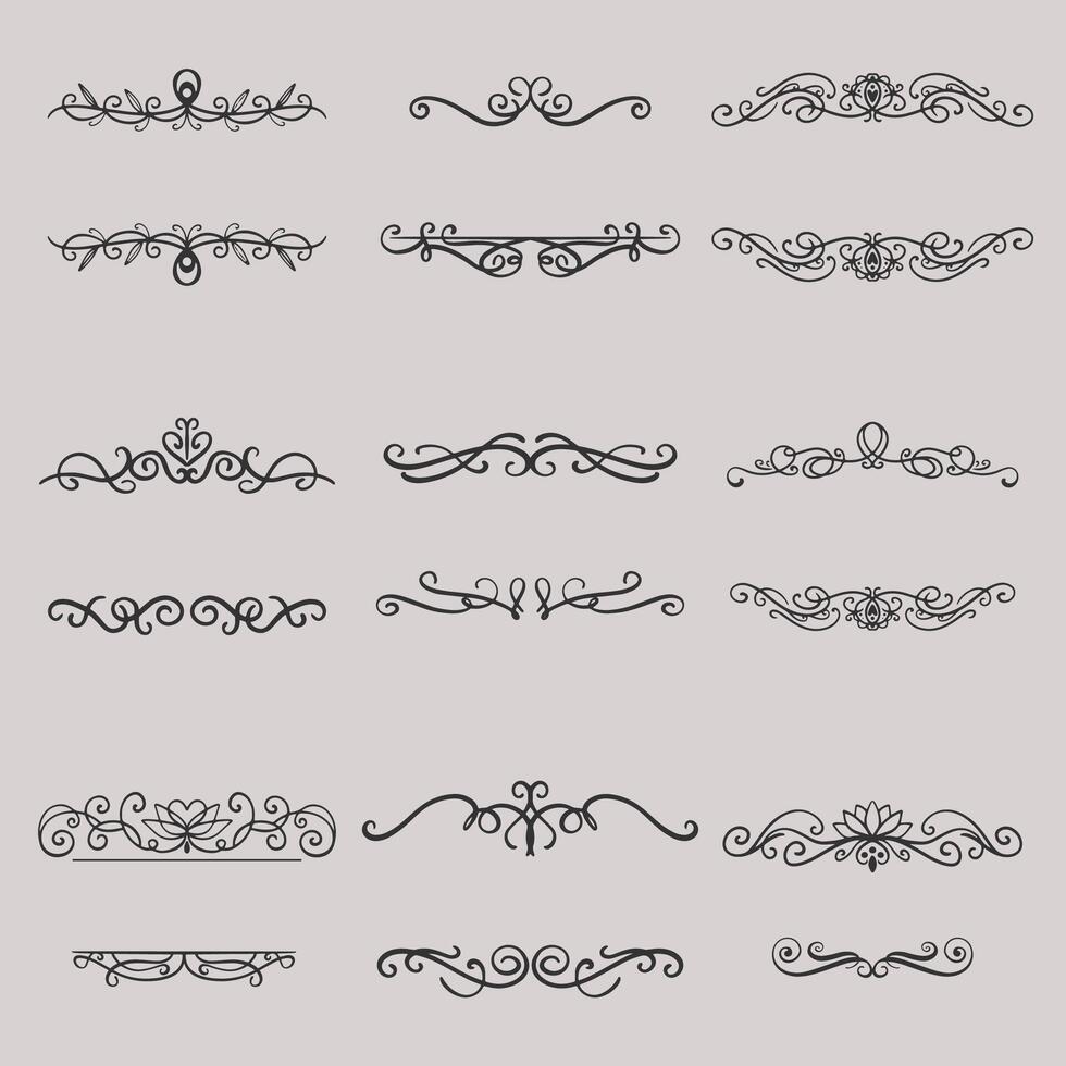 conjunto de elementos de diseño elegante para ilustración vectorial decorativa vector