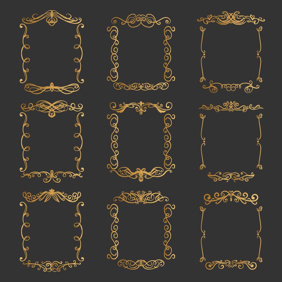 Set of elegant design elements for decorative vector illustration