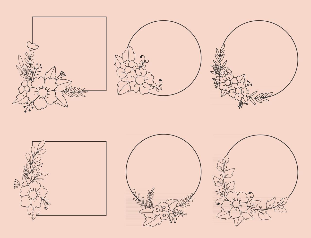 conjunto de elementos de diseño elegante para ilustración vectorial decorativa vector