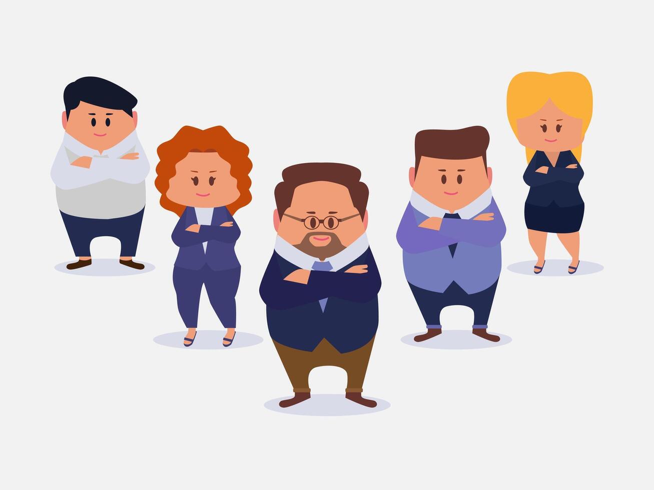 Group of Businessperson team with dressed in strict suit vector