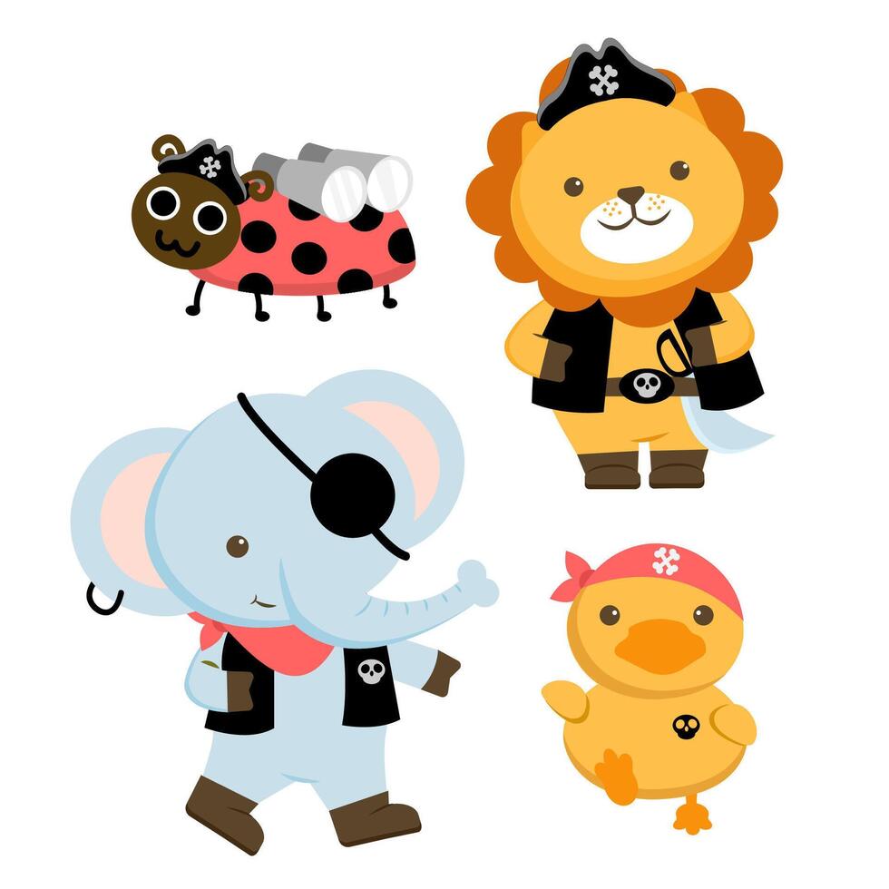 animal cartoon set vector
