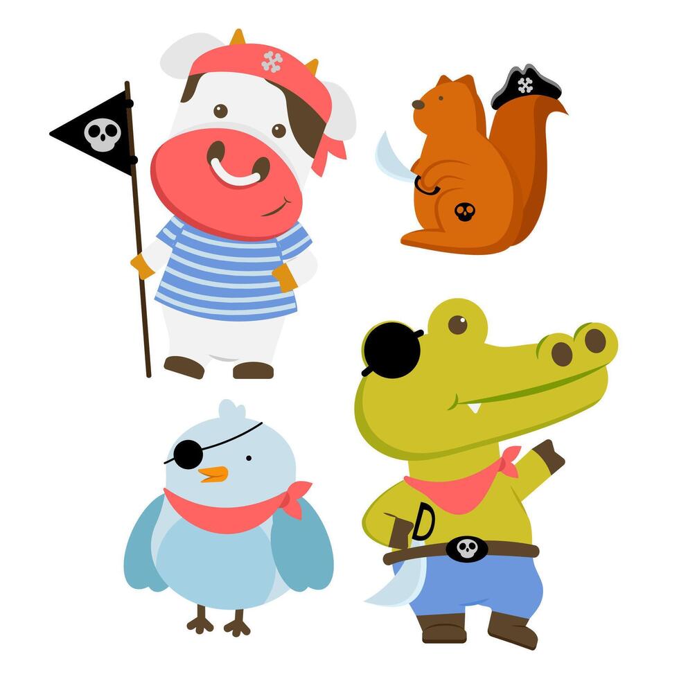 animal cartoon set vector