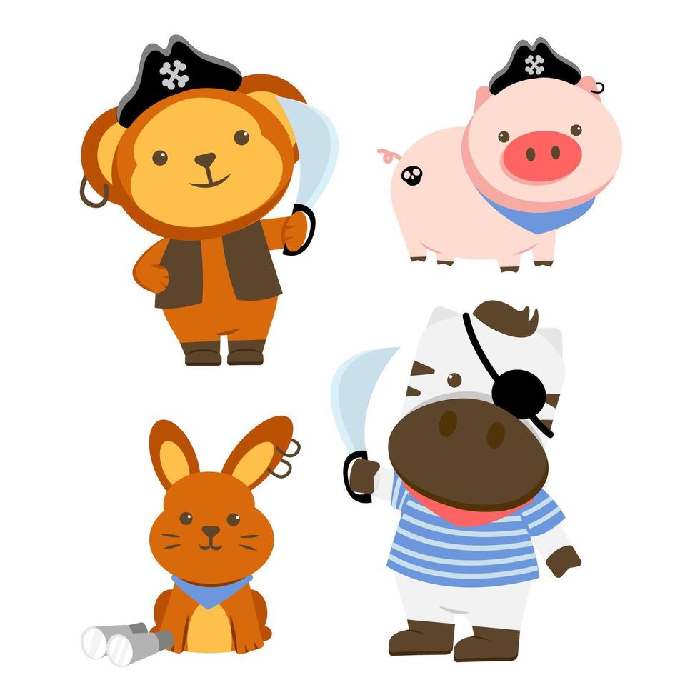 animal cartoon set vector