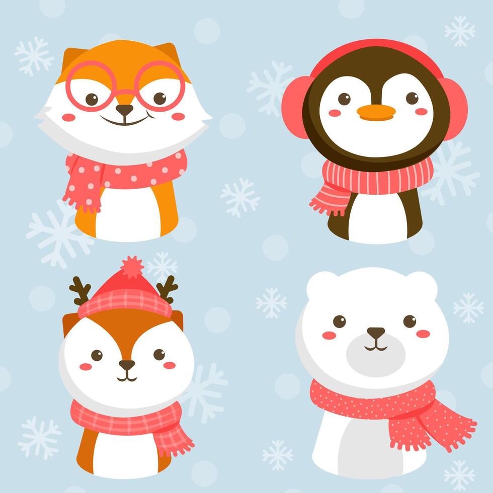 animal cartoon set vector