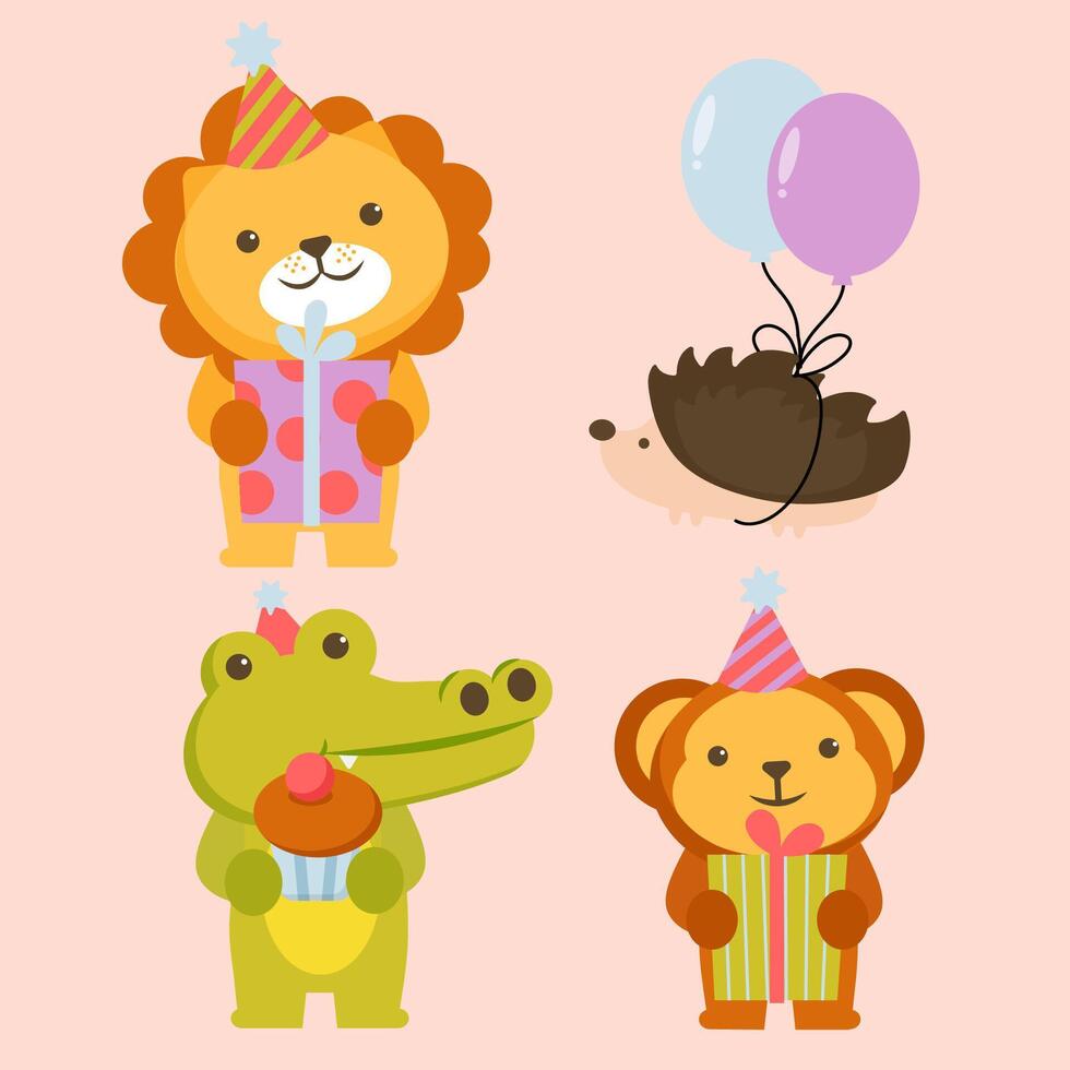 animal cartoon set vector