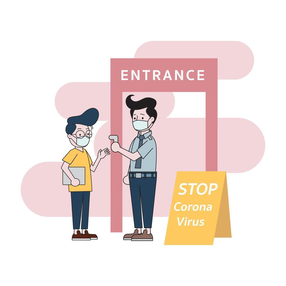 Officials use thermometers to prevent COVID2019 infection vector