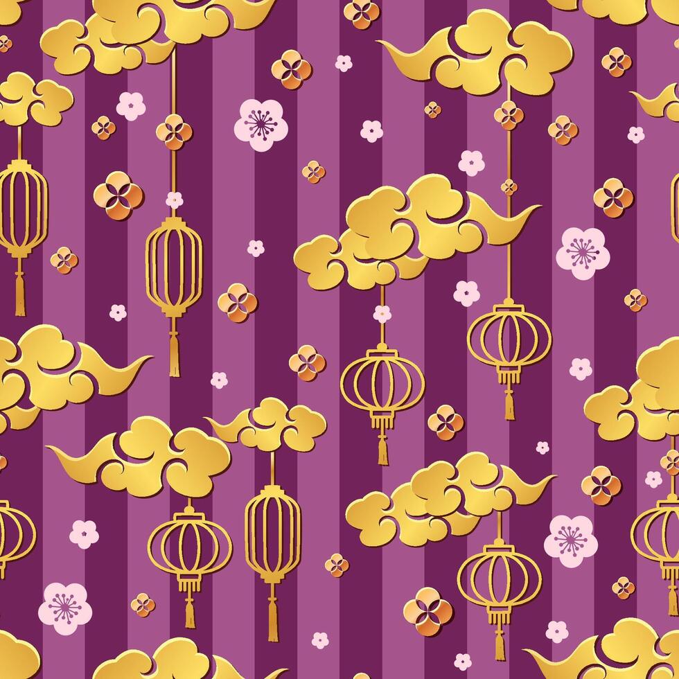 Asian pattern background vector