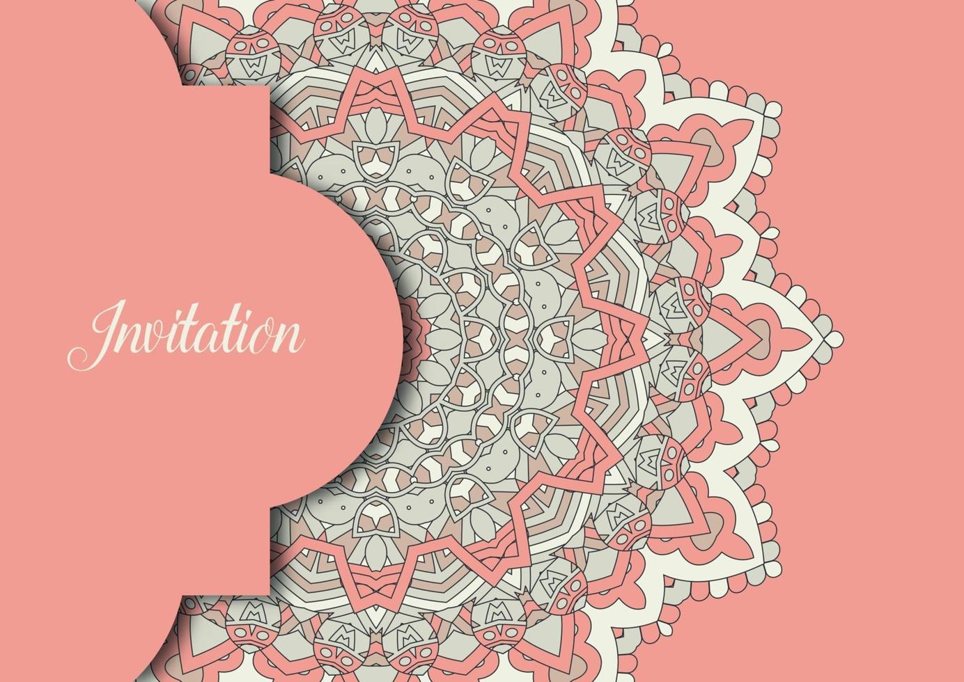 Fondo elegante con diseño decorativo de mandala. vector