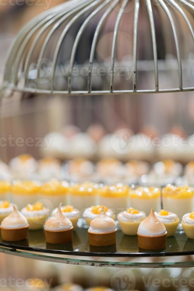 Catering food, dessert and sweet, mini canapes, snacks and appetizers, food for the event, sweetmeat photo