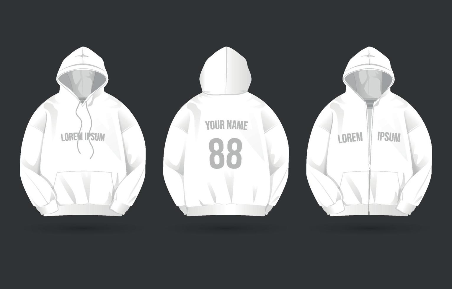 sports hoodie mockup vector