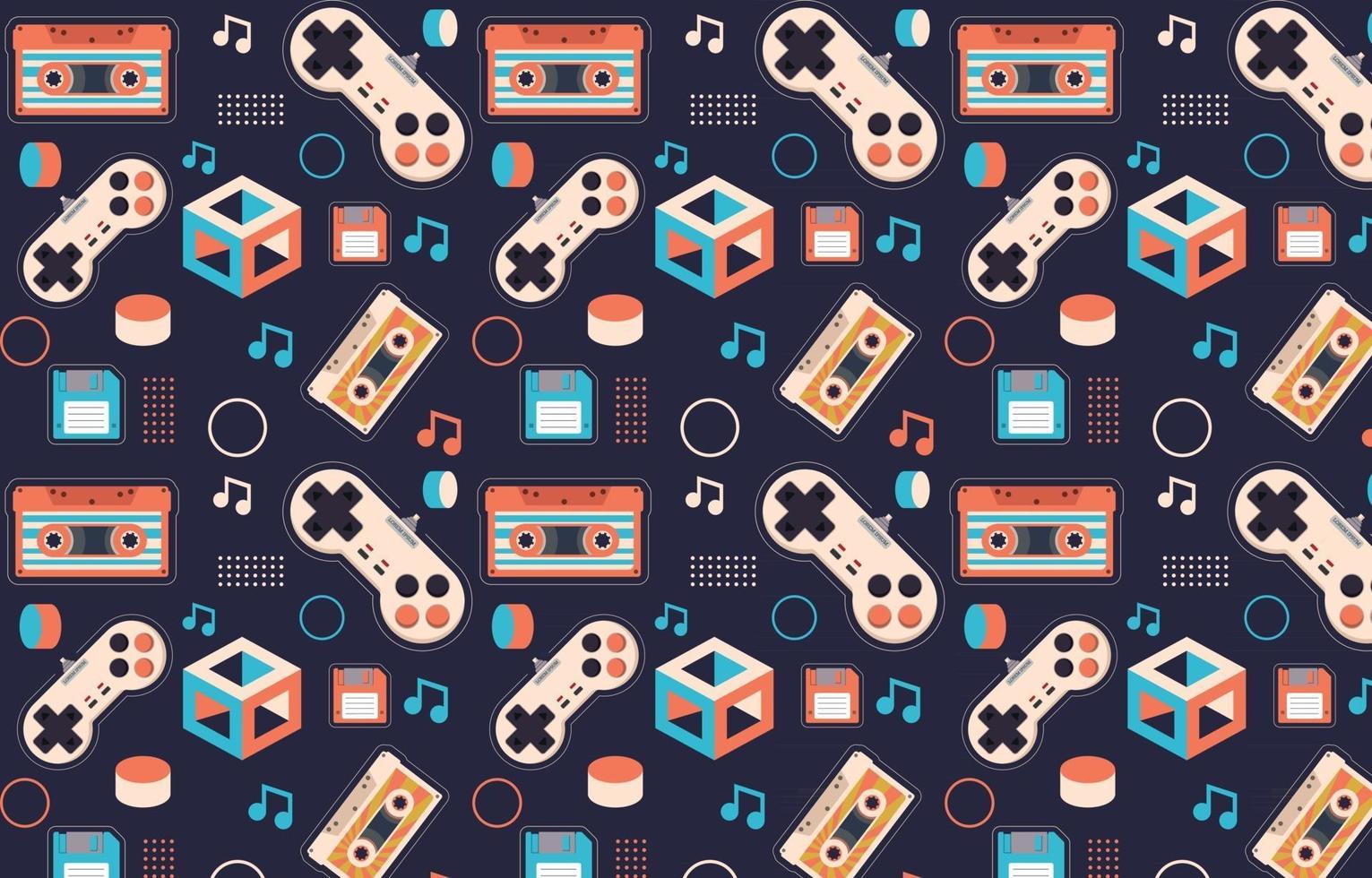 90's pattern background vector