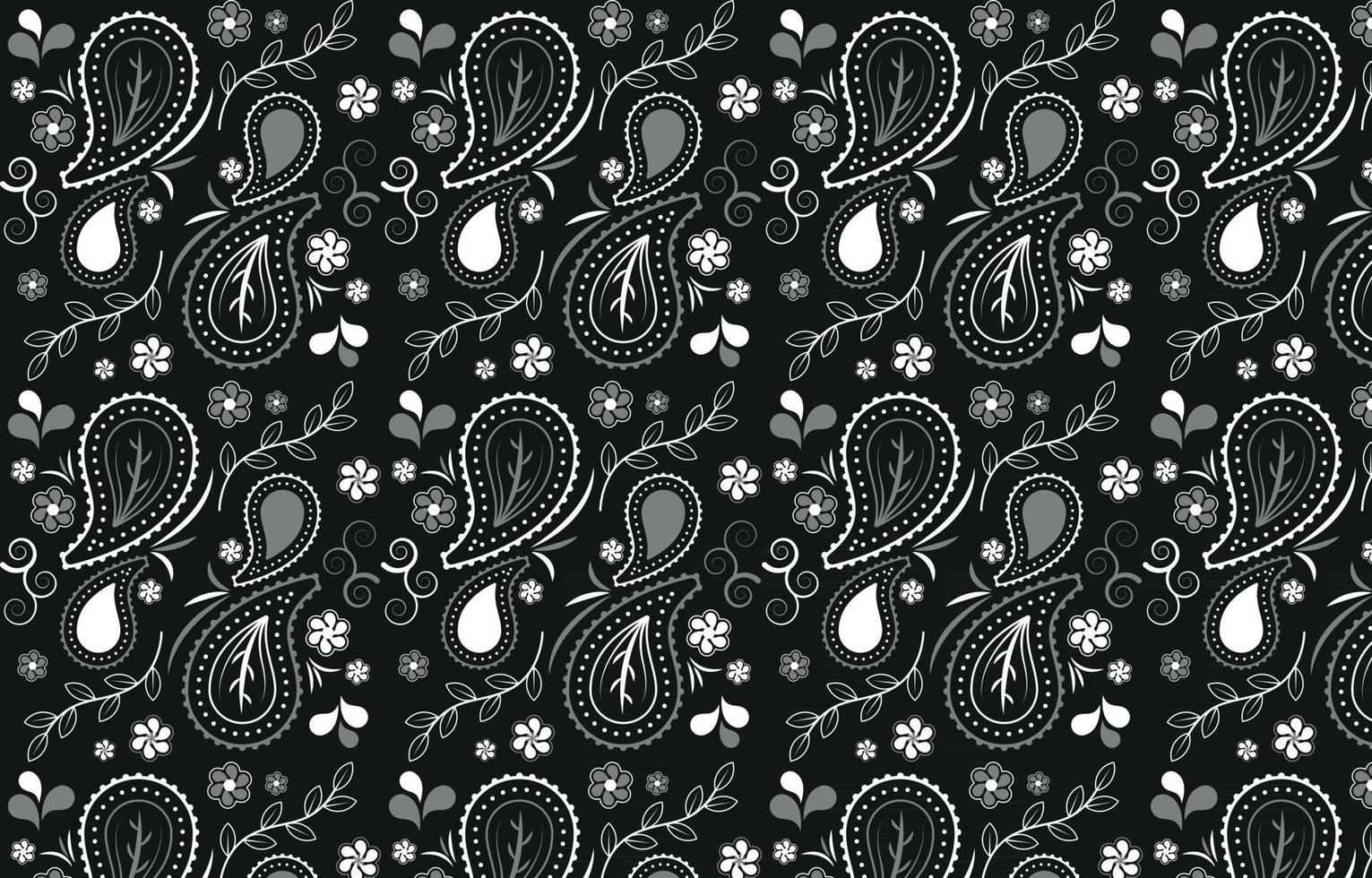 paisley bandana pattern background vector