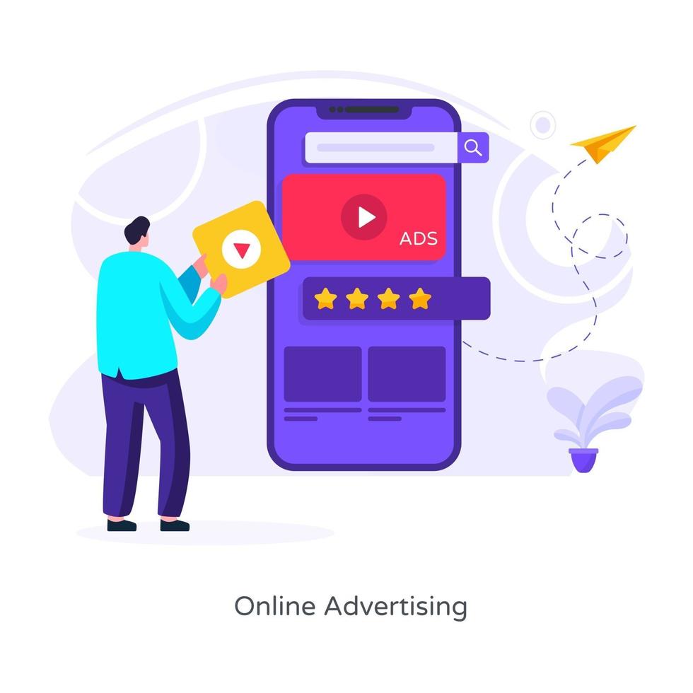 Online Mobile  Advertising vector