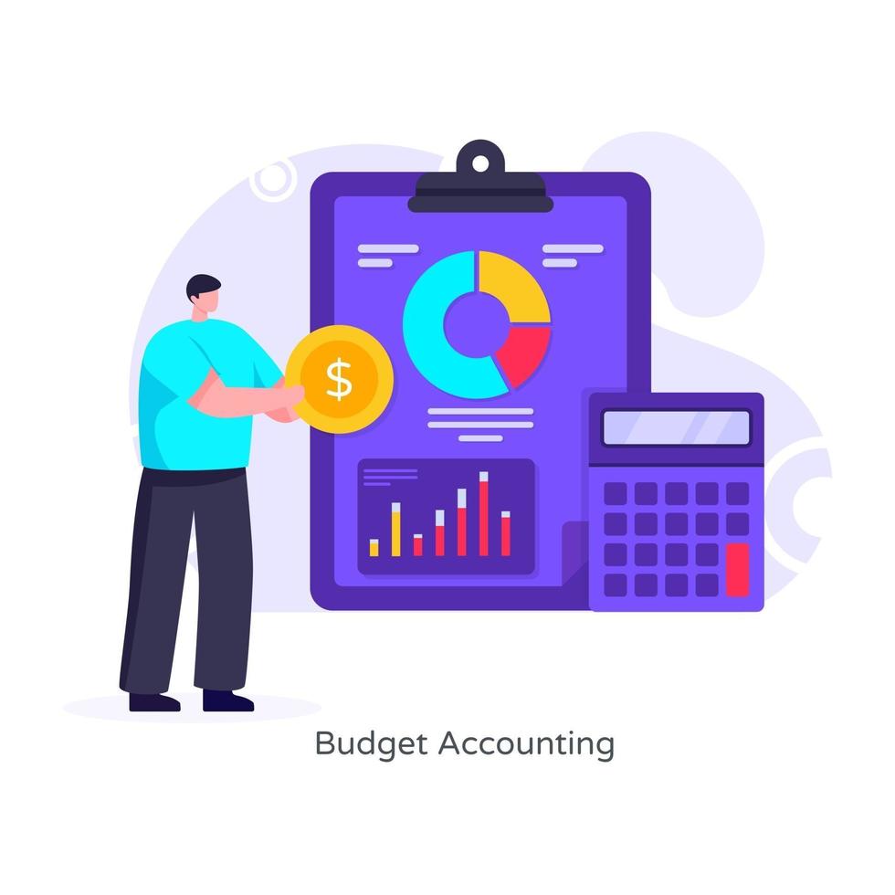 contabilidad y finanzas presupuestarias vector
