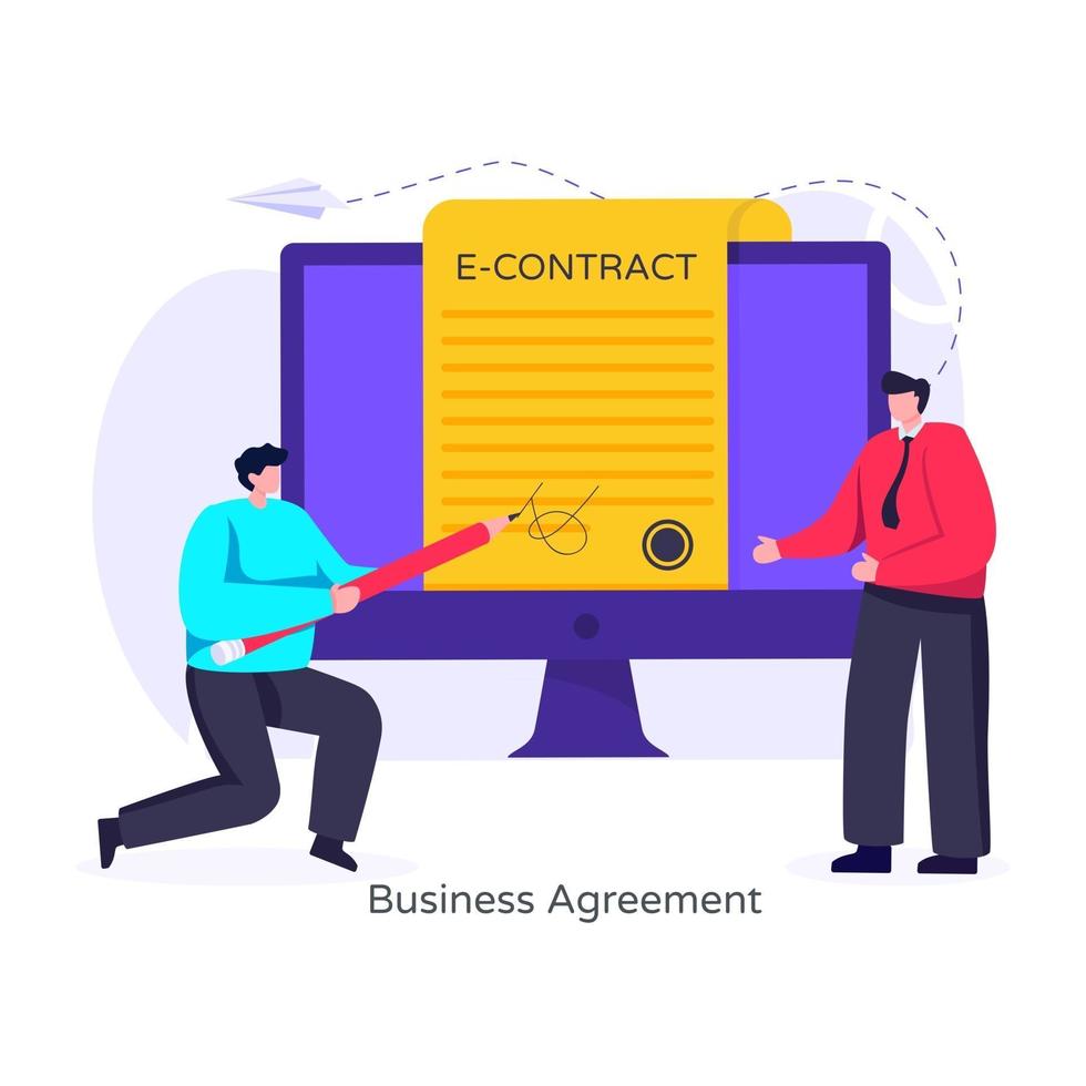 Business Agreement and Contract vector