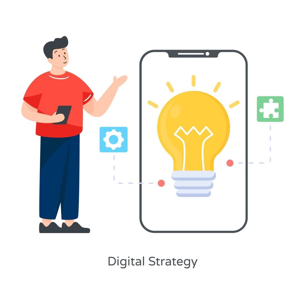 Digital Strategy and Idea vector