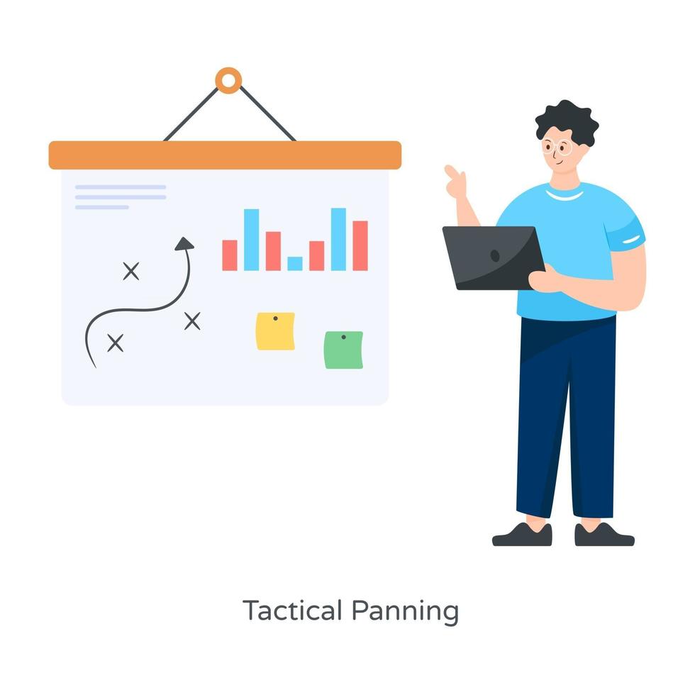 planificación táctica y estrategia vector