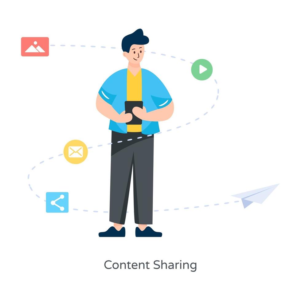 Content Sharing on media vector