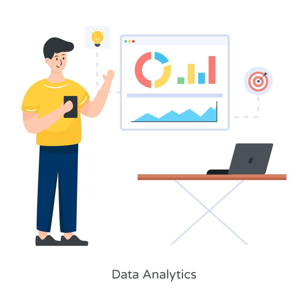 Data Analytics and presentation vector