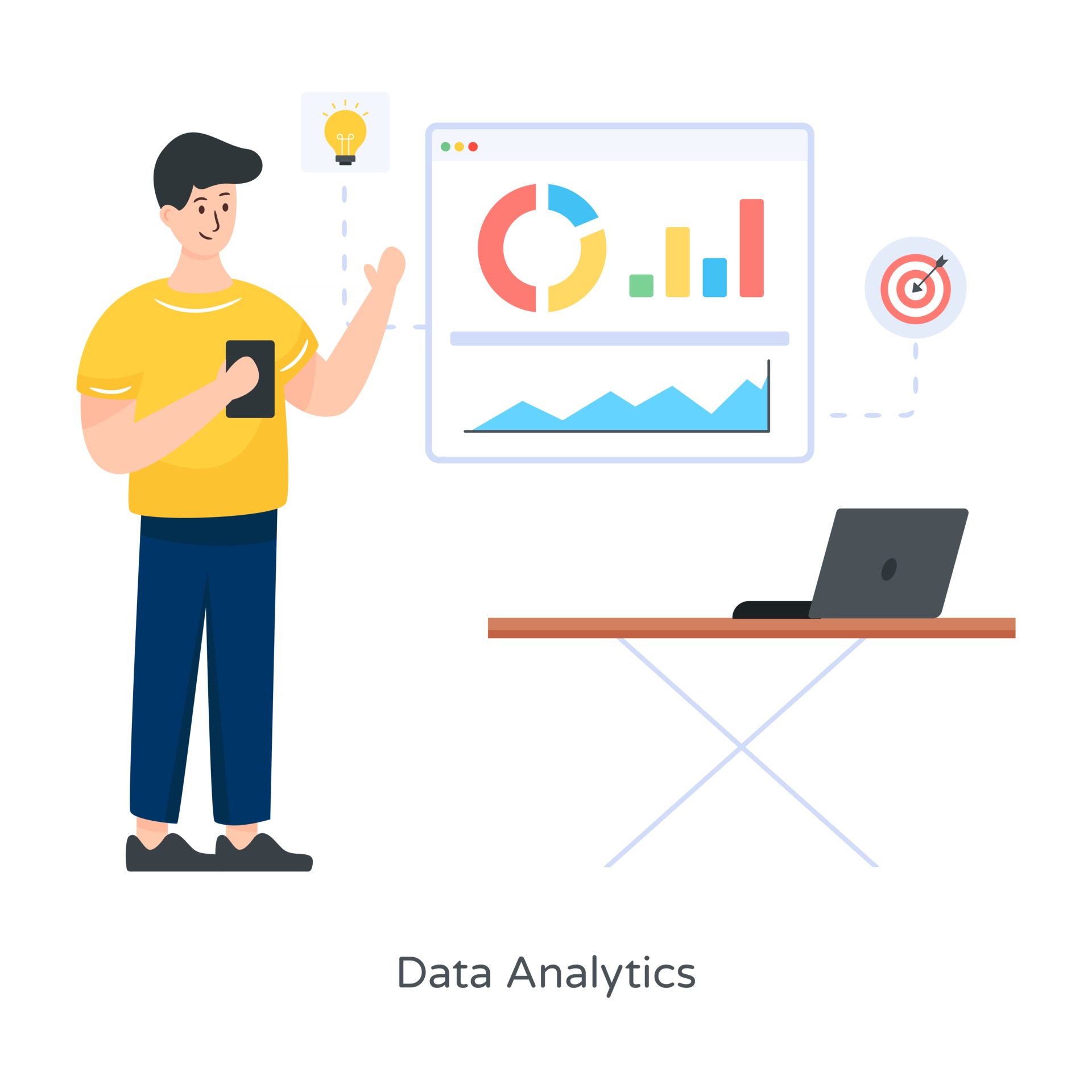 Data Analytics and presentation 2886703 Vector Art at Vecteezy