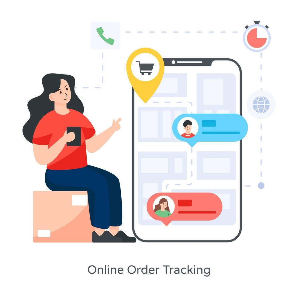 Online Order Tracking vector