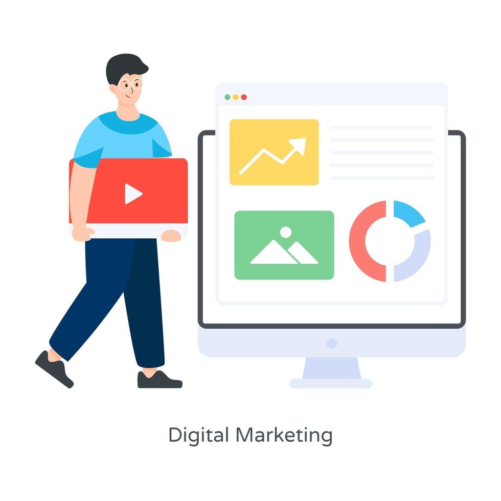 Digital Marketing and infographic vector
