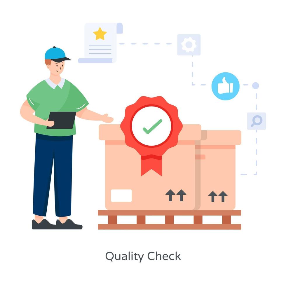 Quality Check Parcel vector