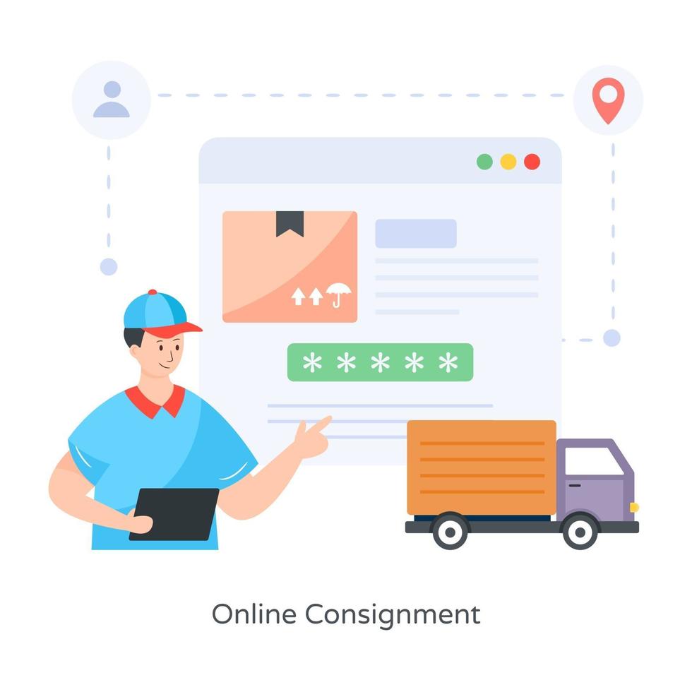 Online Consignment and Delivery 2886727 Vector Art at Vecteezy