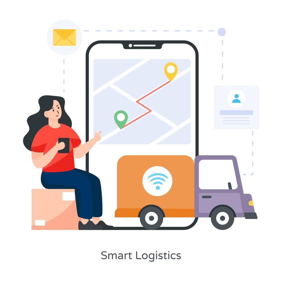 Smart Logistics and shipment vector