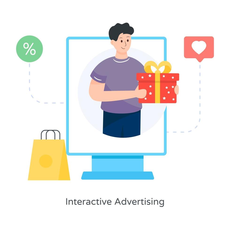 Interactive Advertising and Referral program vector