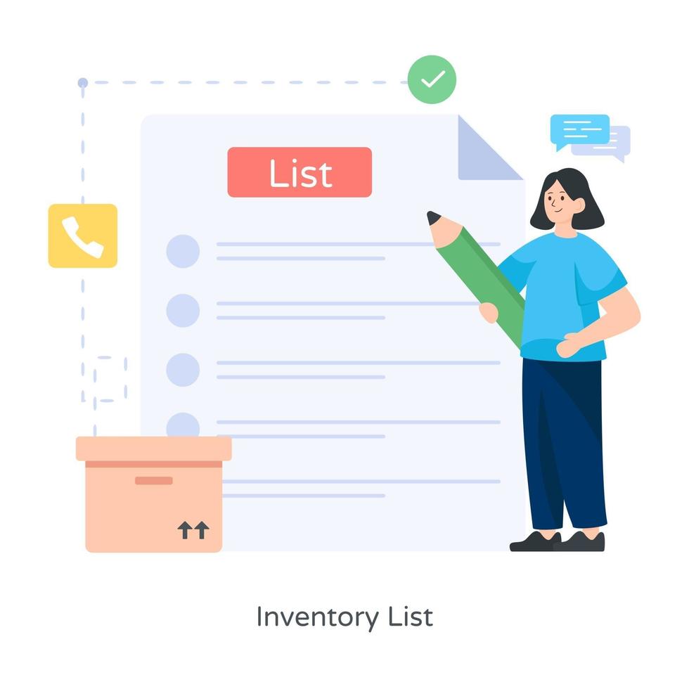 Inventory List Items vector