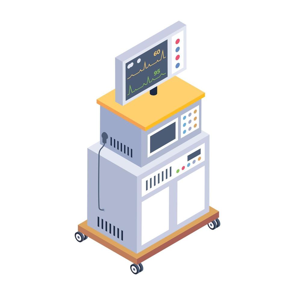 máquina de frecuencia cardíaca de electrocardiograma vector